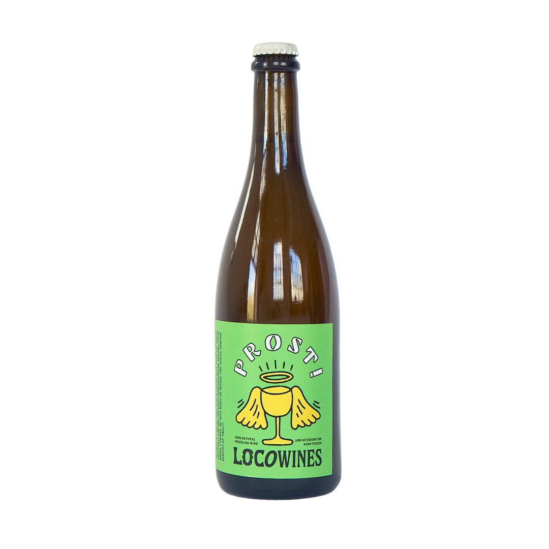 PROST! organic pét-nat sparkling wine bottle by Loco Wines product shot