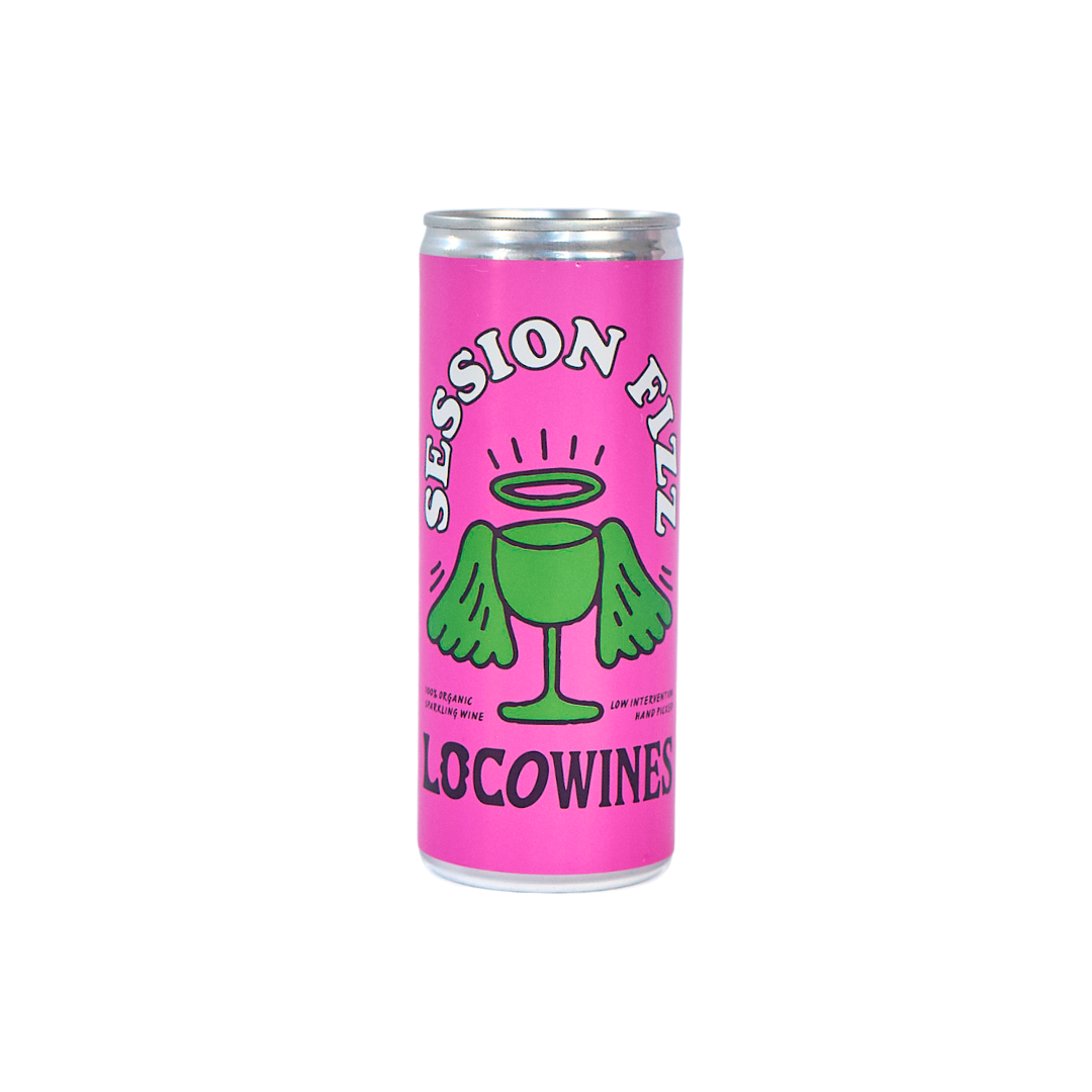 Session Fizz organic sparkling canned wine 250ml can by Loco Wines product shot