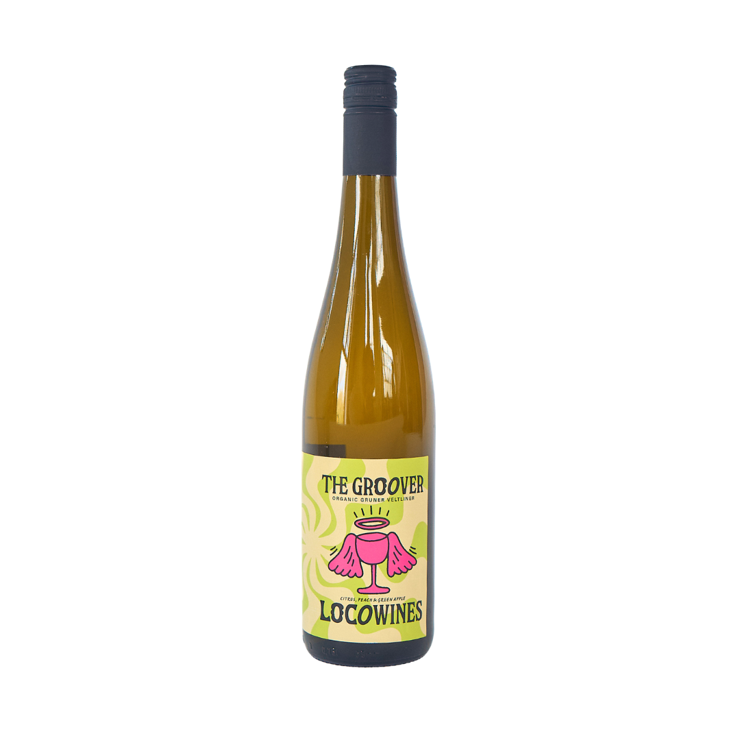 The Groover easy drinking organic white wine bottle by Loco Wines product shot